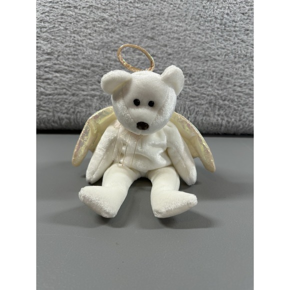 VINTAGE 90s Beanie Baby Lot Bear Rabbit Blue Pink Halo Angel Retired Collectible - Picture 2 of 16